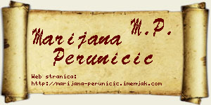 Marijana Peruničić vizit kartica
